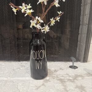 Rae Dunn Poison Ivy Artisan Collection Black Decorative Container Halloween Vase